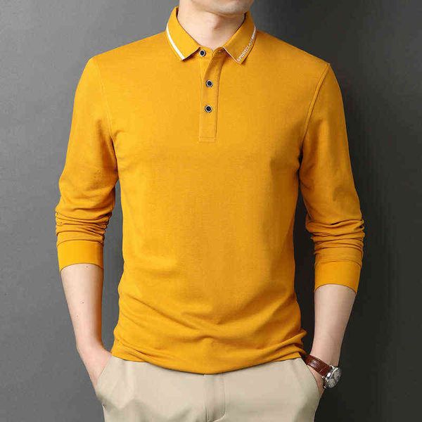 autumn thin men's long sleeve t-shirt middle-aged solid color dad lapel casual lead polo fashion, White;black
autumn thin men's long sleeve t-shirt middle-aged solid color dad lapel casual lead polo fashion, White;black