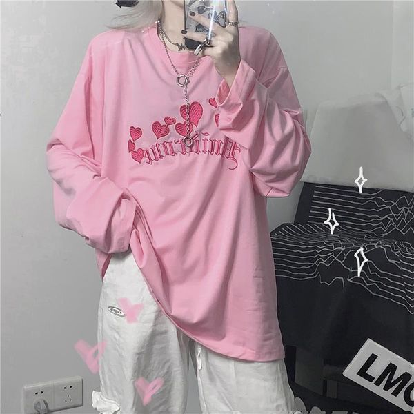 women's t-shirt women harajuku sweet girl cute korea pink fun kawaii casual emo love embroidery femme loose oversized clothes y2k, White
women's t-shirt women harajuku sweet girl cute korea pink fun kawaii casual emo love embroidery femme loose oversized clothes y2k, White