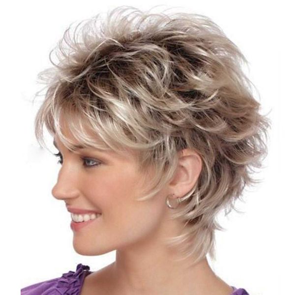chemical fiber wig women's head fashion short curly high temperature silk hair cover, Black
chemical fiber wig women's head fashion short curly high temperature silk hair cover, Black