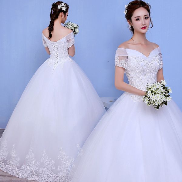 wedding 2021 korean qidi one shoulder pregnant woman large bride wedding drs, White
wedding 2021 korean qidi one shoulder pregnant woman large bride wedding drs, White