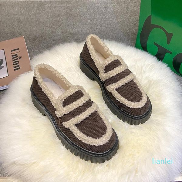 dress shoes british style small leather women 2021 winter net red platform thick sole increased single female casual loafers, Black
dress shoes british style small leather women 2021 winter net red platform thick sole increased single female casual loafers, Black