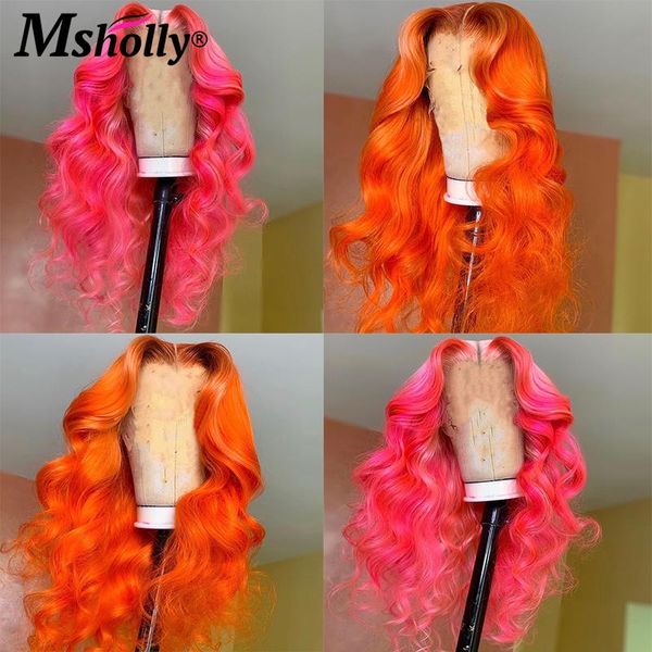 ombre colored lace front human hair wigs pink orange wavy wig pre-plucked remy glueless brazilian for black women, Black;brown
ombre colored lace front human hair wigs pink orange wavy wig pre-plucked remy glueless brazilian for black women, Black;brown