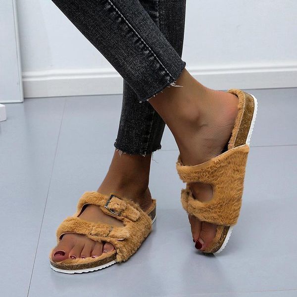 women furry slippers woman buckle fur sliders women's outdoor flat ladies spring autumnr shoes female casual comfort footwear 02, Black
women furry slippers woman buckle fur sliders women's outdoor flat ladies spring autumnr shoes female casual comfort footwear 02, Black