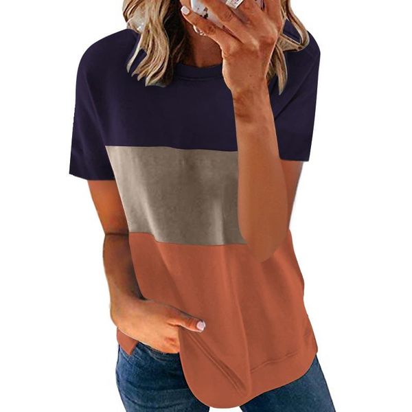 women t shirt short sleeve patchwork o-neck casual loose 2021 spring summer tshirts streetwear fashion clothing 5xl women's t-shirt, White
women t shirt short sleeve patchwork o-neck casual loose 2021 spring summer tshirts streetwear fashion clothing 5xl women's t-shirt, White