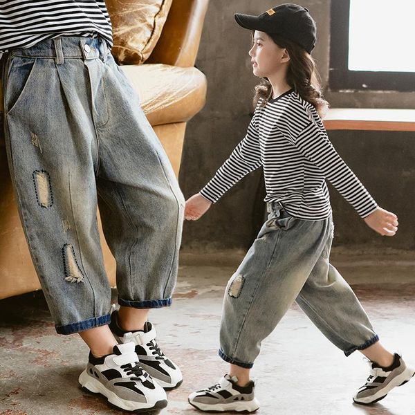 jeans modern children clothes girls 7 8 9 10 years broken hole loose sweatpants kids ripped denim pants, Blue
jeans modern children clothes girls 7 8 9 10 years broken hole loose sweatpants kids ripped denim pants, Blue