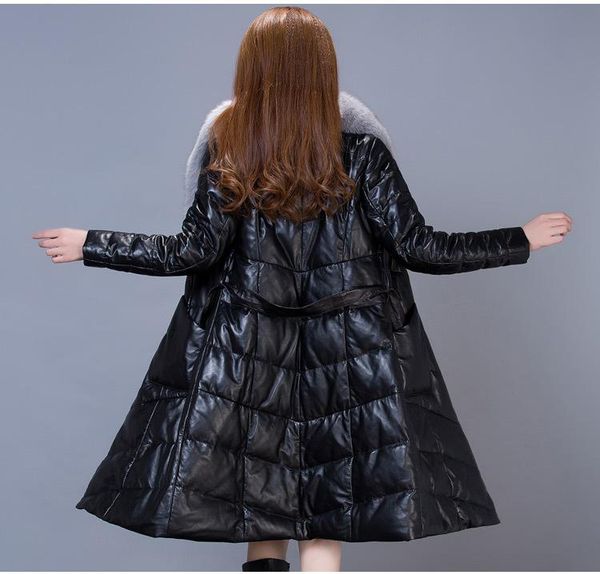 women's leather & faux fashion winter pu jacket women long fur thick down cotton female overcoat plus size 4xl lx944, Black
women's leather & faux fashion winter pu jacket women long fur thick down cotton female overcoat plus size 4xl lx944, Black