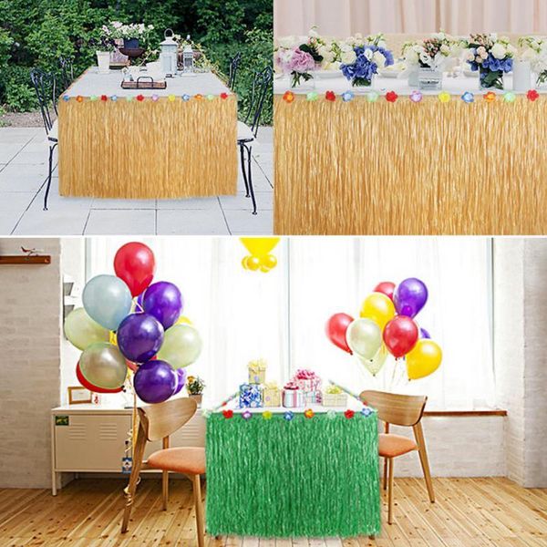 276x75cm hawaiian table skirt diy plastic luau flower grass beach wedding/party garden decoration tablecloth
276x75cm hawaiian table skirt diy plastic luau flower grass beach wedding/party garden decoration tablecloth
