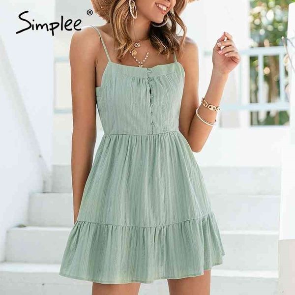 simplee holiday ladies a-line spaghetti dress summer button high waist mini dresses female solid backless dress ruffled vestidos 210325, Black;gray
simplee holiday ladies a-line spaghetti dress summer button high waist mini dresses female solid backless dress ruffled vestidos 210325, Black;gray