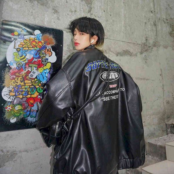 motorcycle leather men's flight suit 2021 new spring autumn korean style trendy handsome loose soft winter women's et, Black
motorcycle leather men's flight suit 2021 new spring autumn korean style trendy handsome loose soft winter women's et, Black