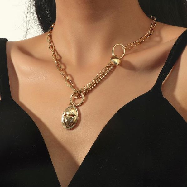 pendant necklaces ornapeadia alloy retro adjustable chain necklace for women mask shaped female design jewelry wholesale, Silver
pendant necklaces ornapeadia alloy retro adjustable chain necklace for women mask shaped female design jewelry wholesale, Silver