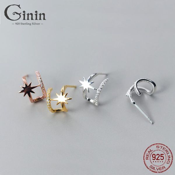 ginin 925 sterling silver stud earrings for women jelewery korean zircon double-layer letter u-shaped glossy star ear bijoux, Golden;silver
ginin 925 sterling silver stud earrings for women jelewery korean zircon double-layer letter u-shaped glossy star ear bijoux, Golden;silver