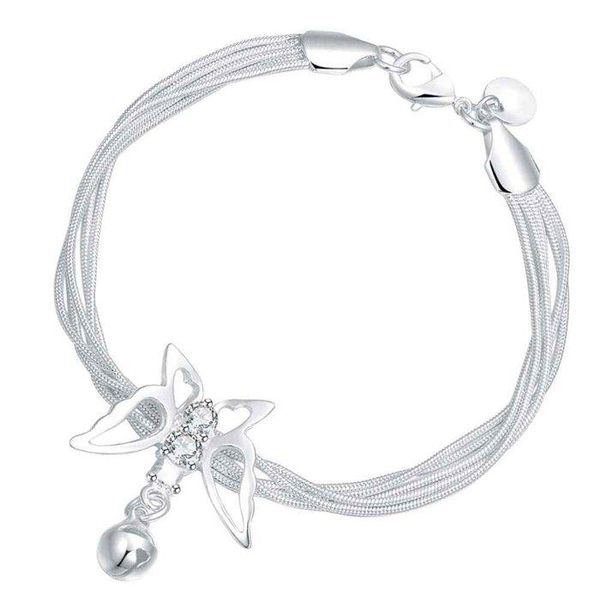 link, chain fashion jewelry women bracelet silver plated butterfly wholesale priced gift ab173, Black
link, chain fashion jewelry women bracelet silver plated butterfly wholesale priced gift ab173, Black