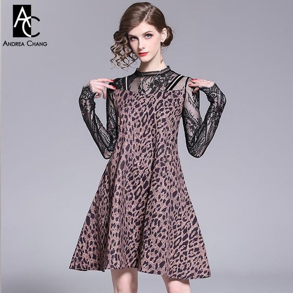 casual dresses -xxl spring summer woman dress black lace shoulder sleeve brown leopard pattern a-line above knee sweet cute mini, Black;gray
casual dresses -xxl spring summer woman dress black lace shoulder sleeve brown leopard pattern a-line above knee sweet cute mini, Black;gray
