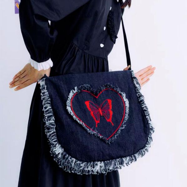 evening bags xiuya harajuku denim shoulder bag women frayed heart butterfly embroidered crossbody large tote shopper satchel woman 2021
evening bags xiuya harajuku denim shoulder bag women frayed heart butterfly embroidered crossbody large tote shopper satchel woman 2021