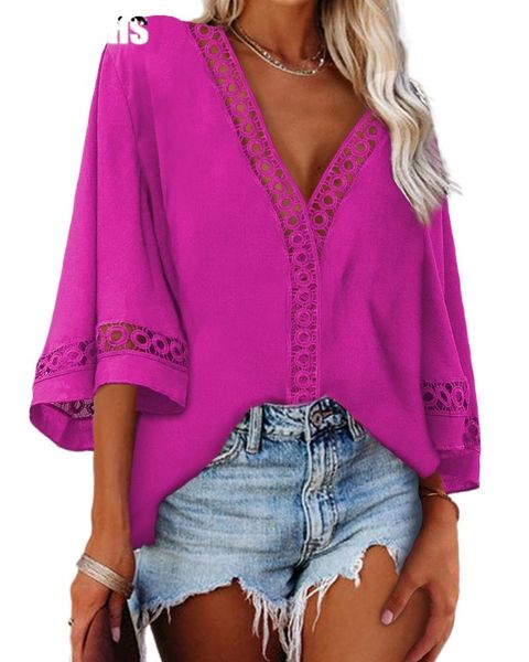 women's blouses & shirts 2021 women plus size hollow-out bell sleeve v-neck ruffles sleeveless casual for daily, White
women's blouses & shirts 2021 women plus size hollow-out bell sleeve v-neck ruffles sleeveless casual for daily, White
