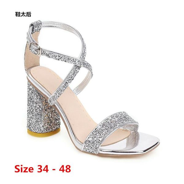 sandals summer pumps gladiator high heel shoes women heels sandal lady pump small big size 34 - 48, Black
sandals summer pumps gladiator high heel shoes women heels sandal lady pump small big size 34 - 48, Black