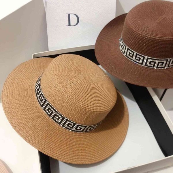summer anti ultraviolet straw hat women's beach play sunscreen flat hat fashion versatile ceramic water drill hat, Black;white
summer anti ultraviolet straw hat women's beach play sunscreen flat hat fashion versatile ceramic water drill hat, Black;white