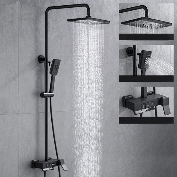 bathroom shower sets black set three-function pressurized mixer system wall mounted bathtub spa massage waterfall sprayer tap
bathroom shower sets black set three-function pressurized mixer system wall mounted bathtub spa massage waterfall sprayer tap
