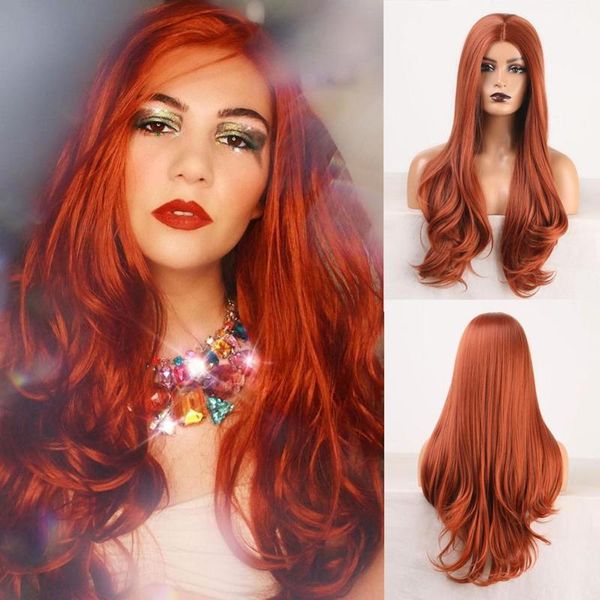 middle part orange heat resistant synthetic wig long wavy wigs for women machine made cosplay, Black
middle part orange heat resistant synthetic wig long wavy wigs for women machine made cosplay, Black