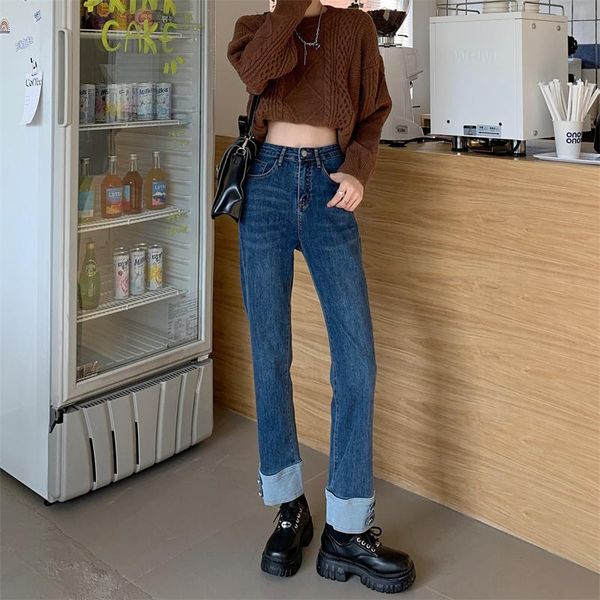 women's jeans dd054 straight women fall/winter high waist slim loose wide leg pants trousers, Blue
women's jeans dd054 straight women fall/winter high waist slim loose wide leg pants trousers, Blue