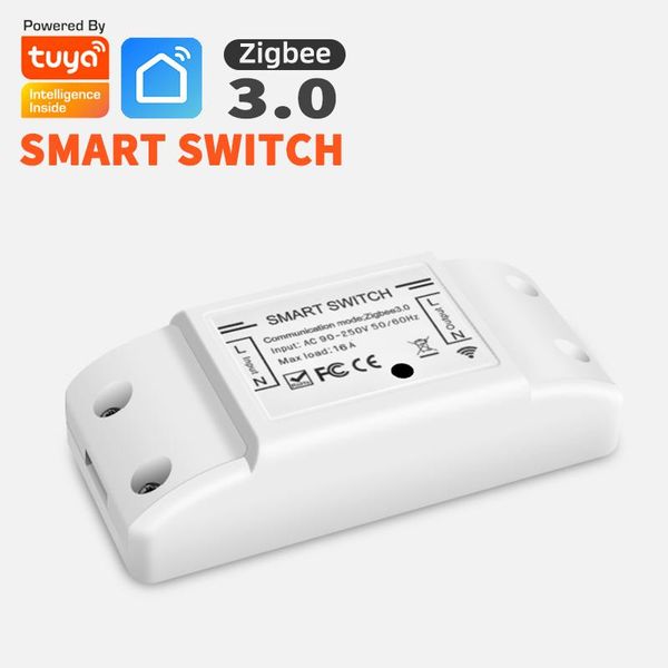 Smart Home Control 16A Universal Relay Switch ZIGBEE On / Off For Light And Fan Compatible With Google Alexa