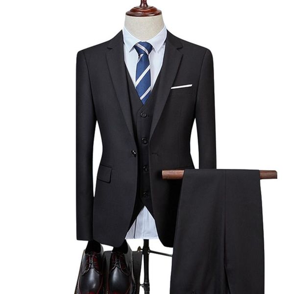 men's suits & blazers 2021 fashion business casual suit three-piece set / male groom wedding solid color jacket coat pants vest, White;black
men's suits & blazers 2021 fashion business casual suit three-piece set / male groom wedding solid color jacket coat pants vest, White;black