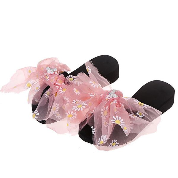 slippers 2021 woman chiffon flower low wedges outdoor cozy shoes pantoufle femme lovely summer beach butterfly-knot slides, Black
slippers 2021 woman chiffon flower low wedges outdoor cozy shoes pantoufle femme lovely summer beach butterfly-knot slides, Black