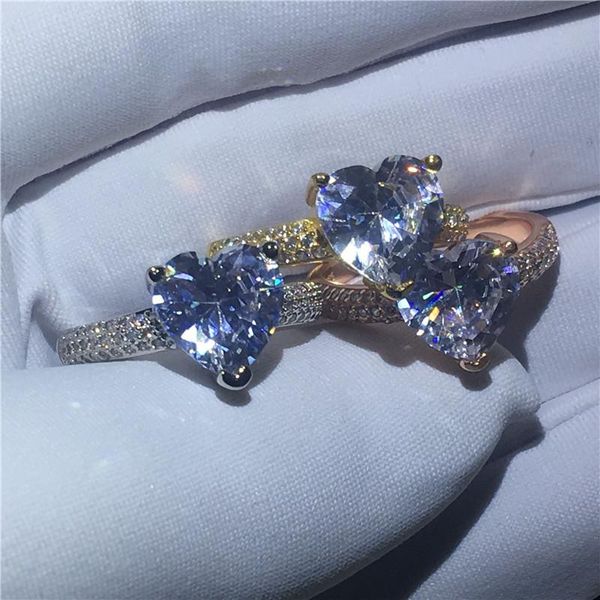 wedding rings 3 coilor heart shape 925 sterling silver ring sona 3ct 5a zircon stone engagement band for women men gift, Slivery;golden
wedding rings 3 coilor heart shape 925 sterling silver ring sona 3ct 5a zircon stone engagement band for women men gift, Slivery;golden
