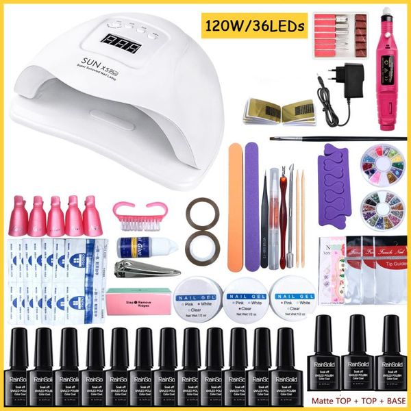 nail art kits set 120w uv led lamp wtih 12pcs gel polish soak off manicure electric drill acrylic poly for tools
nail art kits set 120w uv led lamp wtih 12pcs gel polish soak off manicure electric drill acrylic poly for tools