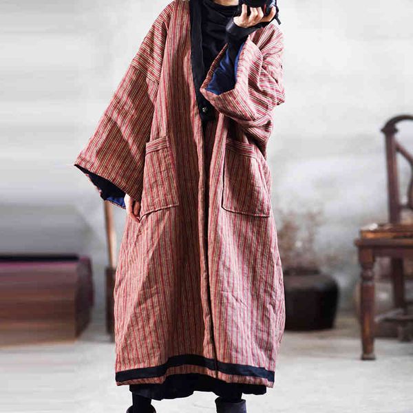 johnature women cotton linen striped trench vintage coats pockets spring long sleeve casual women cloths v-neck trench 210521, Black
johnature women cotton linen striped trench vintage coats pockets spring long sleeve casual women cloths v-neck trench 210521, Black