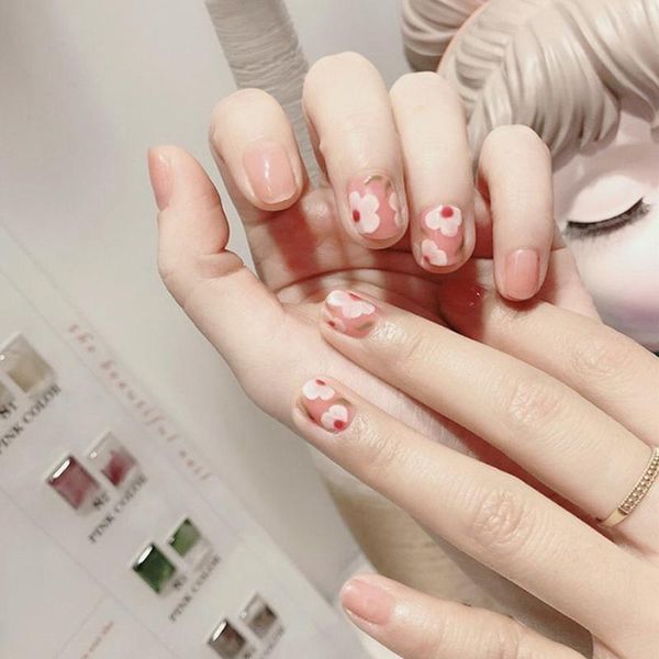 false nails 24pcs with glue flower field rose short nail sticker finished fake design press on for girls d, Red;gold
false nails 24pcs with glue flower field rose short nail sticker finished fake design press on for girls d, Red;gold