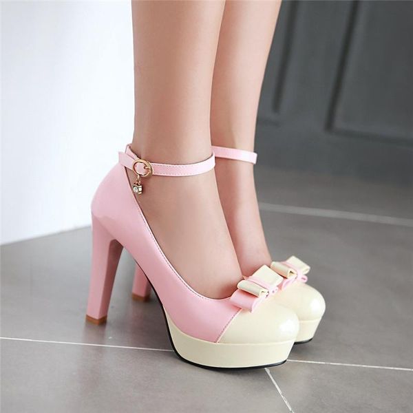 sweet butterfly-knot platform high heels ankle strap buckle ladies party dress shoes woman plus size heel pumps, Black
sweet butterfly-knot platform high heels ankle strap buckle ladies party dress shoes woman plus size heel pumps, Black