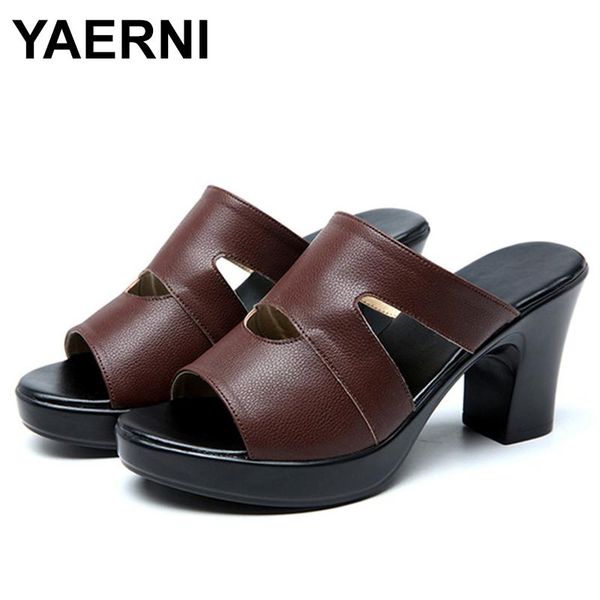 women's slippers genuine leather sandals 2021 summer high heels women shoes woman fashion, Black
women's slippers genuine leather sandals 2021 summer high heels women shoes woman fashion, Black