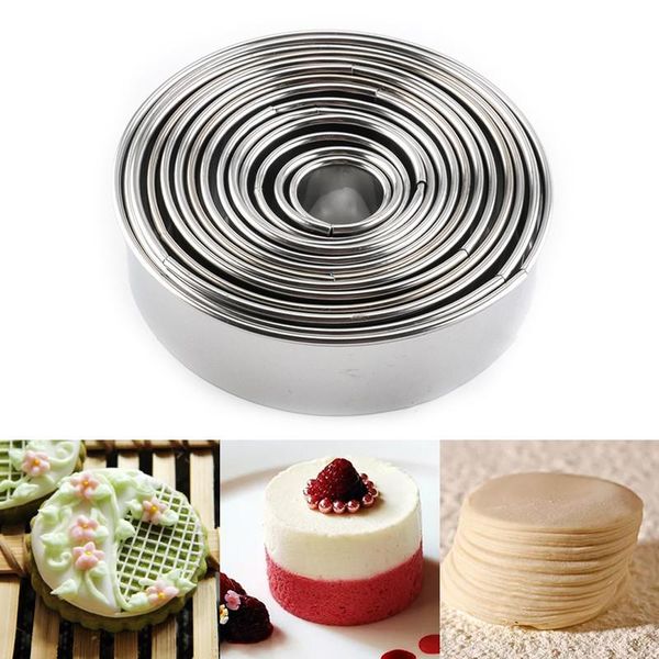 14pcs stainless steel biscuit mould round cookie pastry cutter circle diy mousse baking cake dessert patisserie decorating tool
14pcs stainless steel biscuit mould round cookie pastry cutter circle diy mousse baking cake dessert patisserie decorating tool