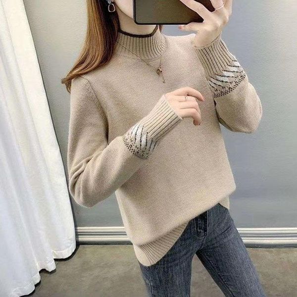 solid color knitted pullover women sweaters long sleeve turtle neck knitting pull jumpers warm fashion striped femme women's, White;black
solid color knitted pullover women sweaters long sleeve turtle neck knitting pull jumpers warm fashion striped femme women's, White;black