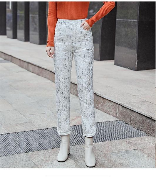 women's pants & capris lightweight down cotton trousers winter slimming high-waist straight-leg warm, Black;white
women's pants & capris lightweight down cotton trousers winter slimming high-waist straight-leg warm, Black;white