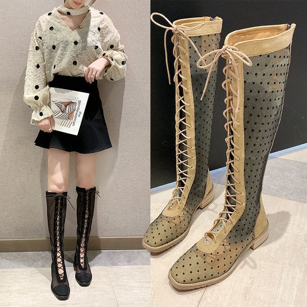 shoes spring sandals boots knee high women fashion gladiator shoes mesh summer boot hollow out lace-up black khaki dc0h
shoes spring sandals boots knee high women fashion gladiator shoes mesh summer boot hollow out lace-up black khaki dc0h