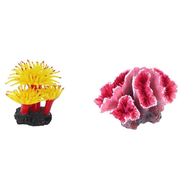 decorations 2 pcs artificial simulation coral underwater plants aquarium decoration, yellow & pink
decorations 2 pcs artificial simulation coral underwater plants aquarium decoration, yellow & pink