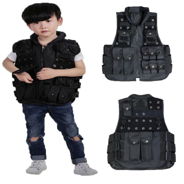 children hunting military tactical army vest kids combat uniform boy girl swat costume for outdoor cs jackets, Camo;black
children hunting military tactical army vest kids combat uniform boy girl swat costume for outdoor cs jackets, Camo;black