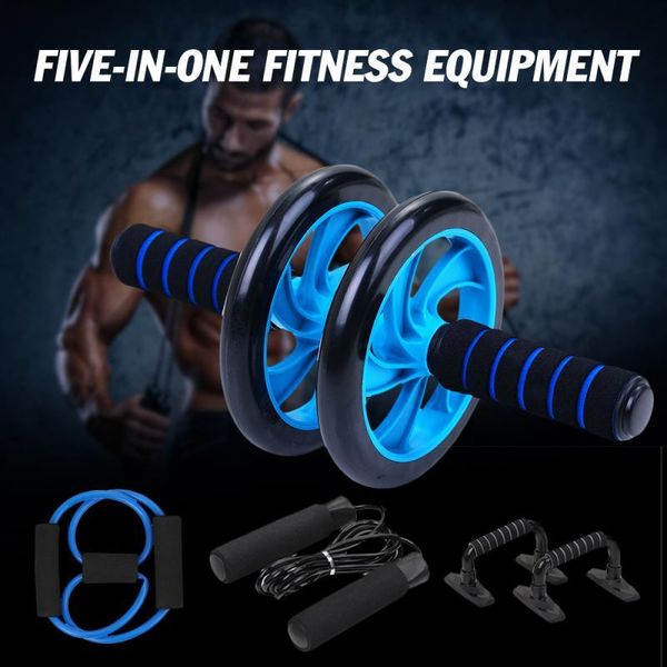5-in-1 muscle trainer wheel roller kit double-wheeled abdominal + skipping rope push-ups tensioners knee pads training equipment
5-in-1 muscle trainer wheel roller kit double-wheeled abdominal + skipping rope push-ups tensioners knee pads training equipment