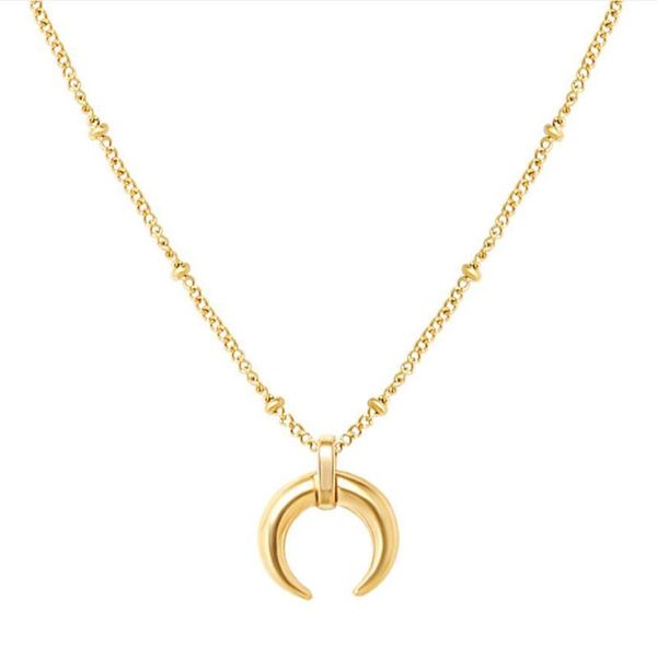 pendant necklaces fashion leia horn moon necklace for women stainless steel bead ball chain as mother's day gift, Silver
pendant necklaces fashion leia horn moon necklace for women stainless steel bead ball chain as mother's day gift, Silver
