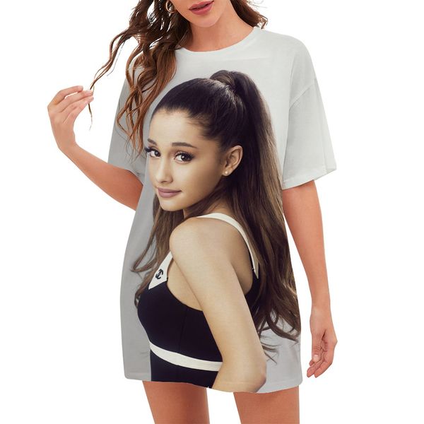 cloocl pop singer ariana grande women tee printed lady clothes loose short sleeve teens street style leisure outfits, White
cloocl pop singer ariana grande women tee printed lady clothes loose short sleeve teens street style leisure outfits, White