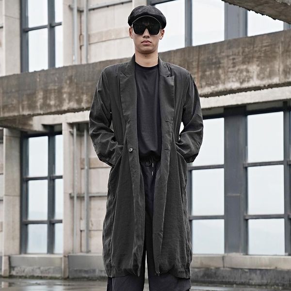 men's trench coats dark department long windbreaker yamamoto wind classic simple fashion youth coat, Tan;black
men's trench coats dark department long windbreaker yamamoto wind classic simple fashion youth coat, Tan;black