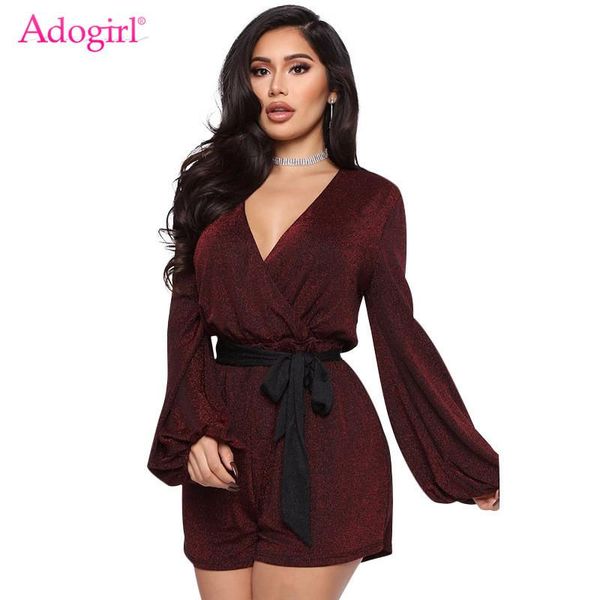 women's jumpsuits & rompers adogirl 2021 spring metallic glitter fashion casual playsuit wrap v neck long lantern sleeve shorts jumpsui, Black;white
women's jumpsuits & rompers adogirl 2021 spring metallic glitter fashion casual playsuit wrap v neck long lantern sleeve shorts jumpsui, Black;white