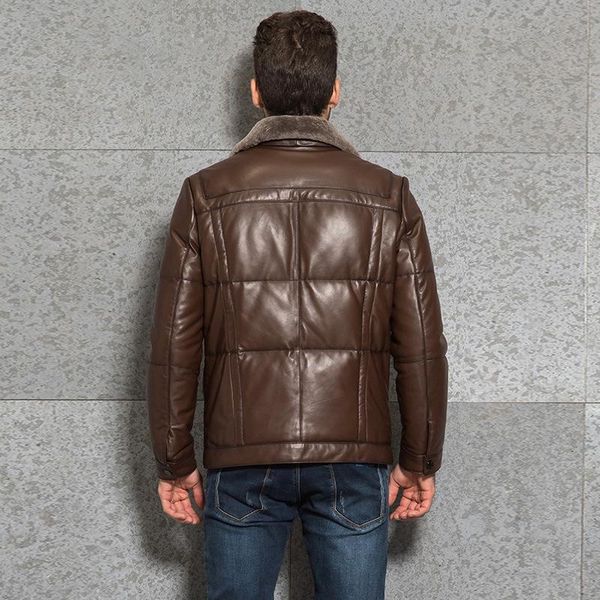 men's leather & faux jacket autumn winter real genuine sheepskin coat parka 2021 chaqueta cuero hombre 3358 kj3005, Black
men's leather & faux jacket autumn winter real genuine sheepskin coat parka 2021 chaqueta cuero hombre 3358 kj3005, Black