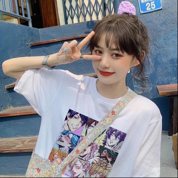 japanese anime women yarichin club aesthetics cartoon cute print summer casual female tee harajuku chic fun vintage t shirt, White
japanese anime women yarichin club aesthetics cartoon cute print summer casual female tee harajuku chic fun vintage t shirt, White