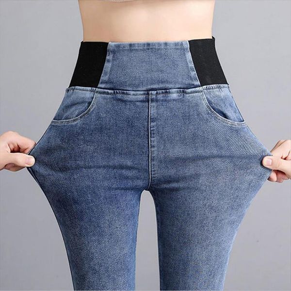 classic plus size 38 women jean elastic waist skinny mom vintage spring slim stretch denim pencil pant casual leggings trousers, Blue
classic plus size 38 women jean elastic waist skinny mom vintage spring slim stretch denim pencil pant casual leggings trousers, Blue