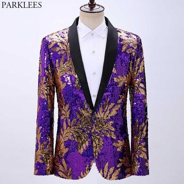 purple floral sequin giltter suit blazer men shawl collar slim fit tuxedo blazers mens wedding party prom singer costume homme 210522, White;black
purple floral sequin giltter suit blazer men shawl collar slim fit tuxedo blazers mens wedding party prom singer costume homme 210522, White;black