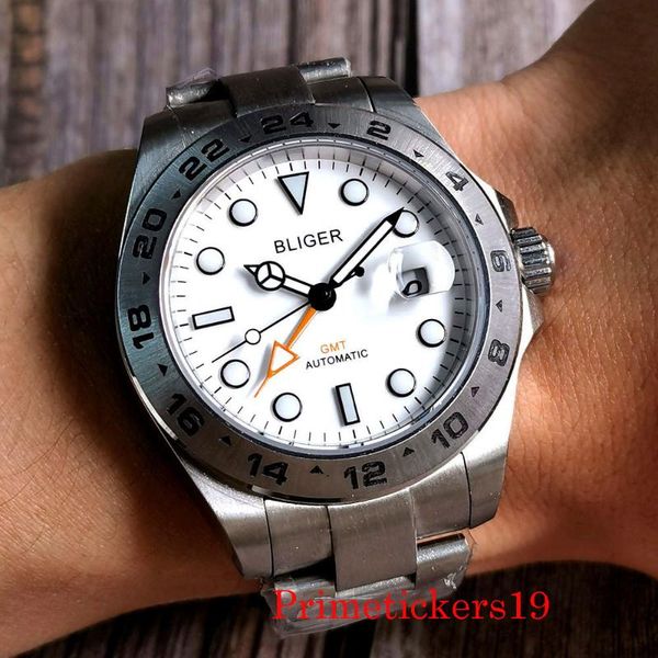 wristwatches mechanical automatic 43mm gmt men watch white dial sapphire glass oyster bracelet auto date, Slivery;brown
wristwatches mechanical automatic 43mm gmt men watch white dial sapphire glass oyster bracelet auto date, Slivery;brown