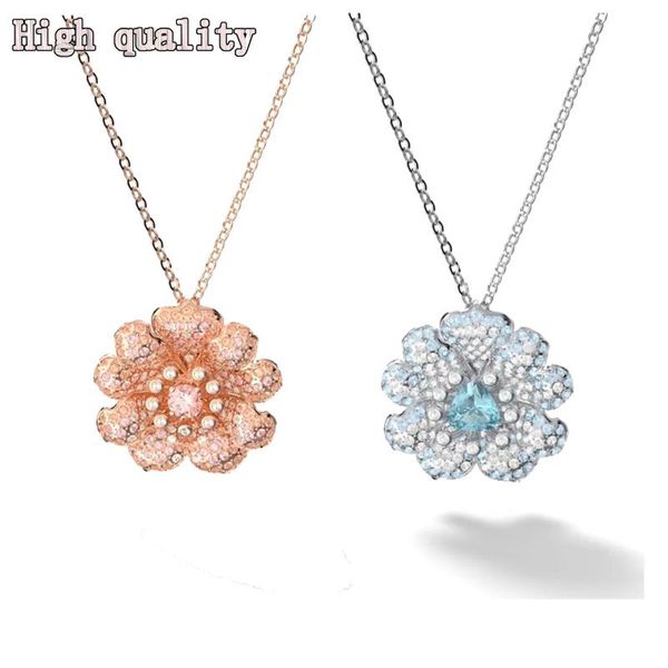 chains fashion jewelry 1:1 swa charm exquisite lotus flower shaped petal lady pendant necklace, Silver
chains fashion jewelry 1:1 swa charm exquisite lotus flower shaped petal lady pendant necklace, Silver